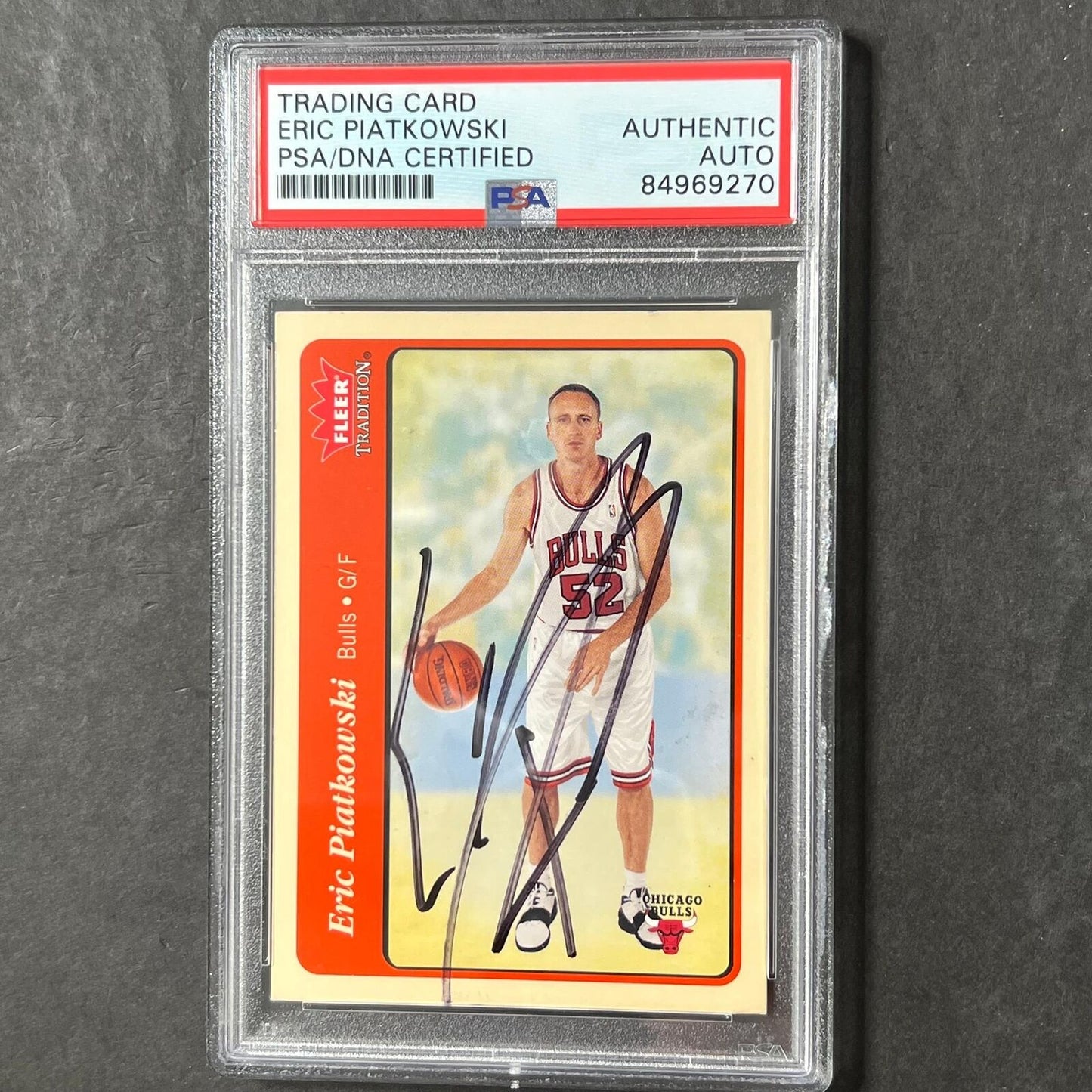 2004-05 Fleer #113 Eric Piatkowski Signed Card AUTO PSA Slabbed Bulls