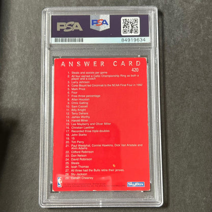 1995 Skybox Answer Card #420 Kenyon Martin Signed Card AUTO PSA Slabbed New Jers