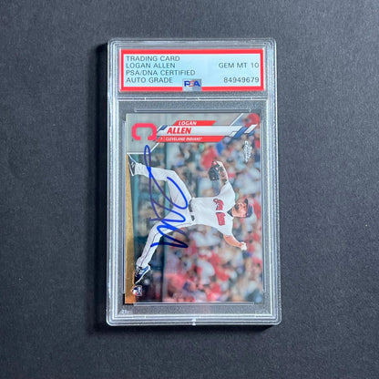 2020 Topps Chrome #155 Logan Allen Signed Card PSA Slabbed Auto Graded 10 Guardi