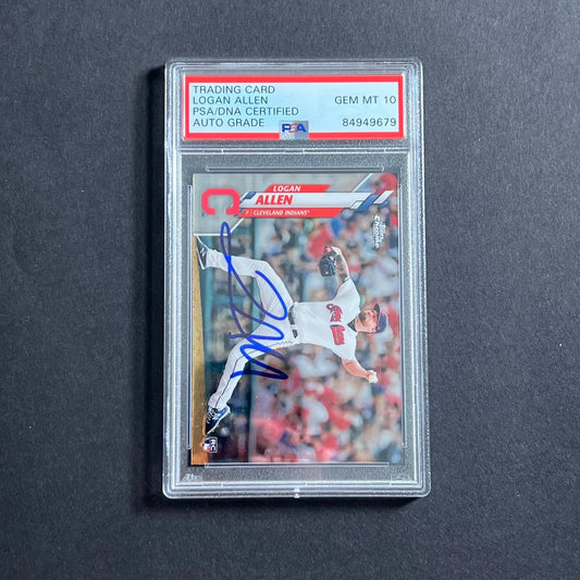 2020 Topps Chrome #155 Logan Allen Signed Card PSA Slabbed Auto Graded 10 Guardi