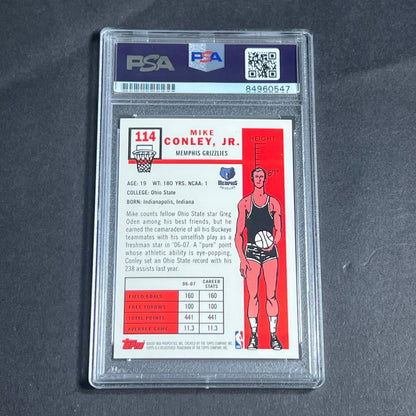 2007 Topps 50th Anniversary #114 Mike Conley Jr signed Card PSA Slabbed Grizzlie