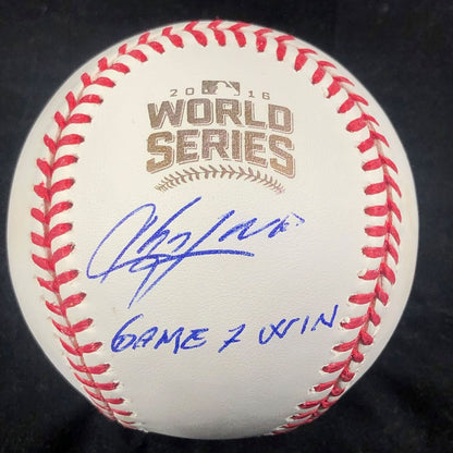 Aroldis Chapman signed 2016 World Series baseball PSA/DNA Chicago Cubs autograph