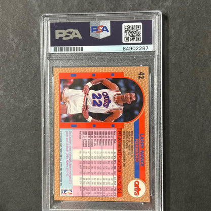 1992-93 Fleer #42 Larry Nance Signed Card AUTO PSA Slabbed Cavaliers