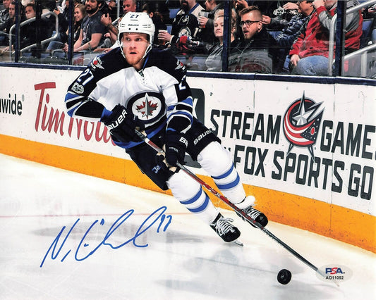 NIKOLAJ EHLERS signed 8x10 Photo PSA/DNA Winnipeg Jets Football Autographed