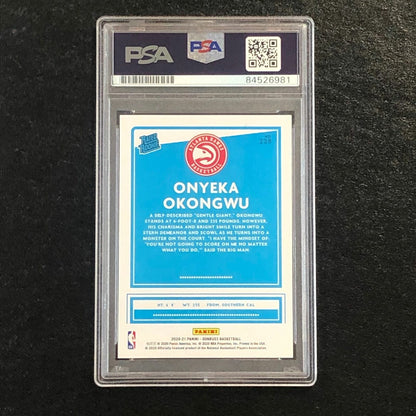 2020-21 Donruss Rated Rookie #228 Onyeka Okongwu signed AUTO Card PSA/DNA Slabbe