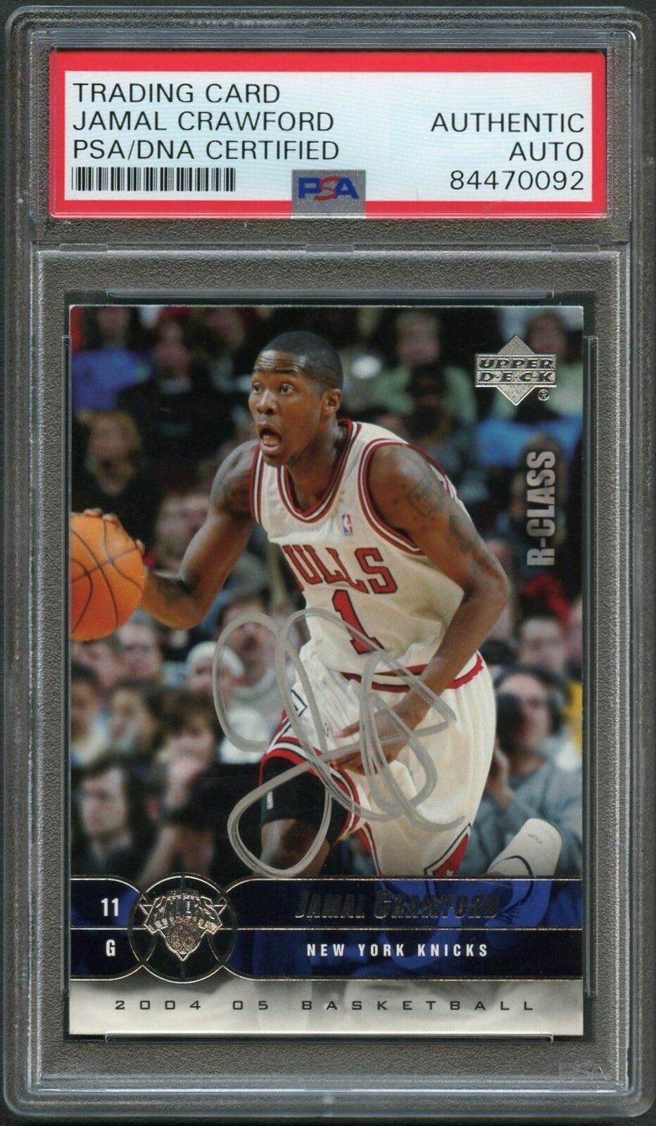 2004-05 Upper Deck R-Class #59 Jamal Crawford Signed Card AUTO PSA Slabbed Knick