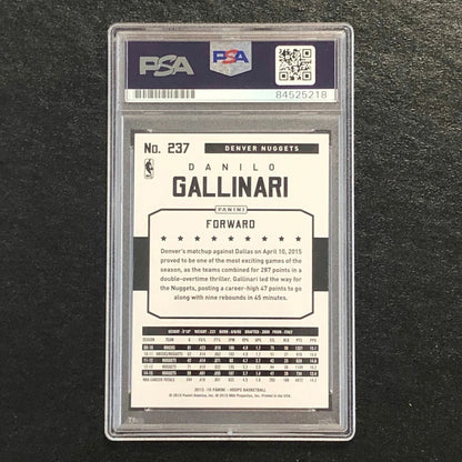 2015-16 NBA Hoops #237 Danilo Gallinari Signed AUTO PSA Slabbed Nuggets