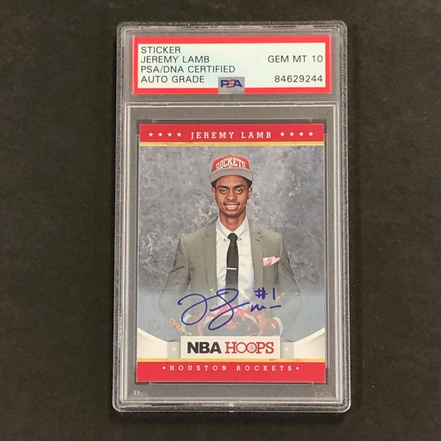 2012-13 NBA Hoops #286 Jeremy Lamb Signed Card AUTO 10 PSA Slabbed RC Rockets