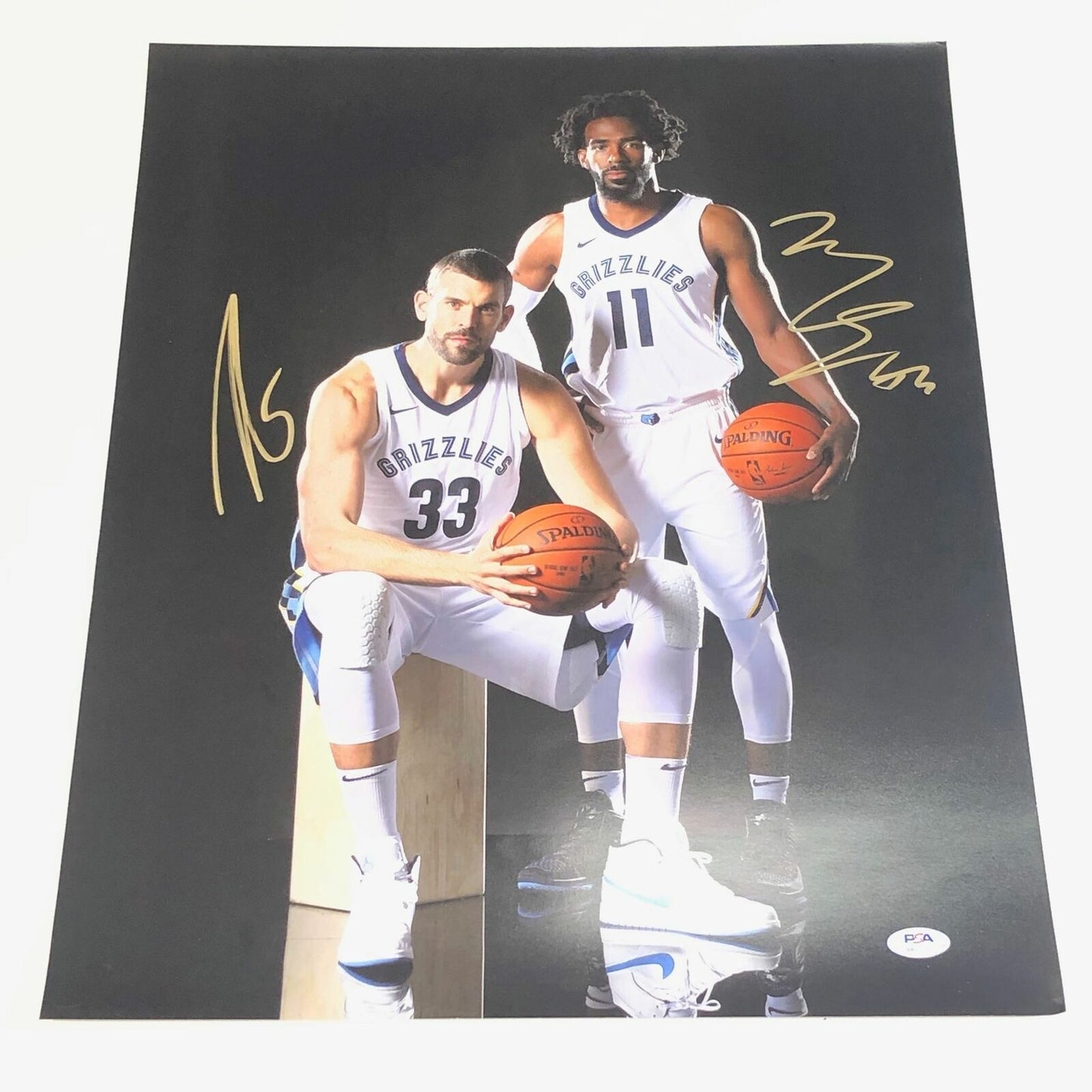 Marc Gasol Mike Conley signed 16x20 photo PSA/DNA Memphis Grizzlies Autographed