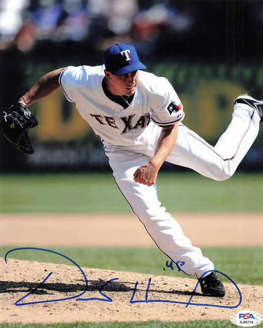 DEREK HOLLAND signed 8x10 photo PSA/DNA Texas Rangers Autographed