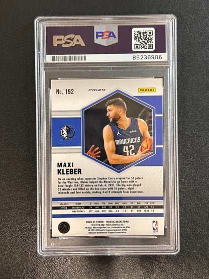 2020-21 Panini-Mosiac #192 Maxi Kleber Signed Card AUTO PSA/DNA Slabbed Maverick