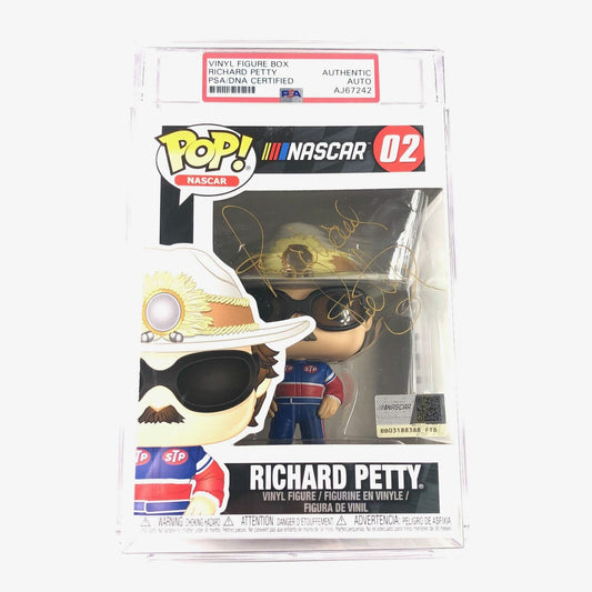 Richard Petty Signed Funko Pop #02 PSA/DNA Encapsulated Autographed Nascar