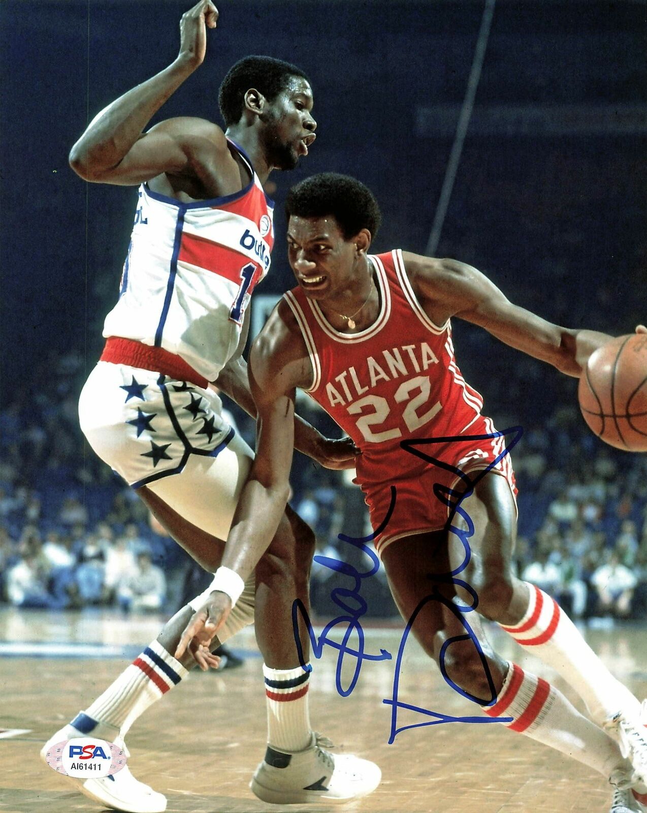 BOB DANDRIDGE signed 8x10 photo PSA/DNA Atlanta Hawks Autographed