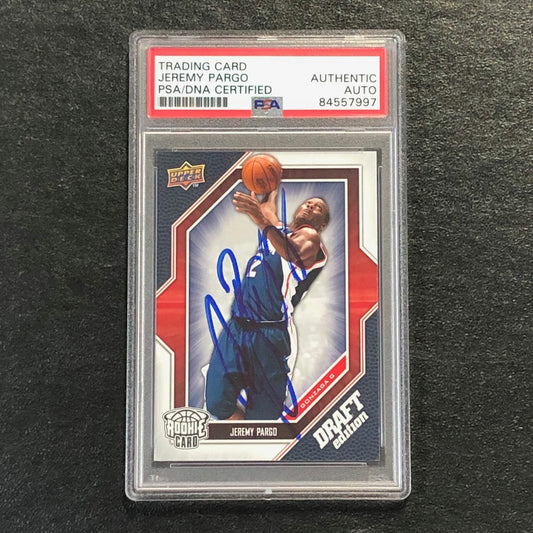 2009-10 Upper Deck Draft Edition #47 Jannero Pargo Signed Card AUTO PSA Slabbed