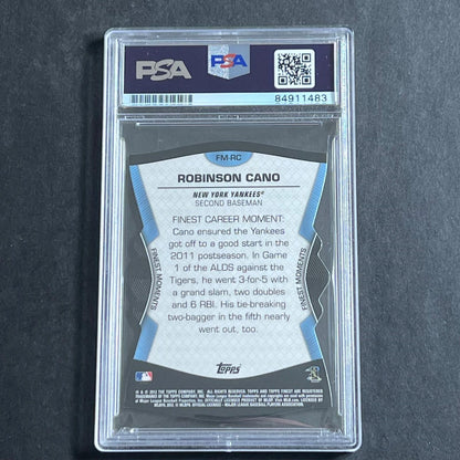 2012 Topps Finest #FM-RC Robinson Cano Signed Card PSA Slabbed Auto 10 Yankees