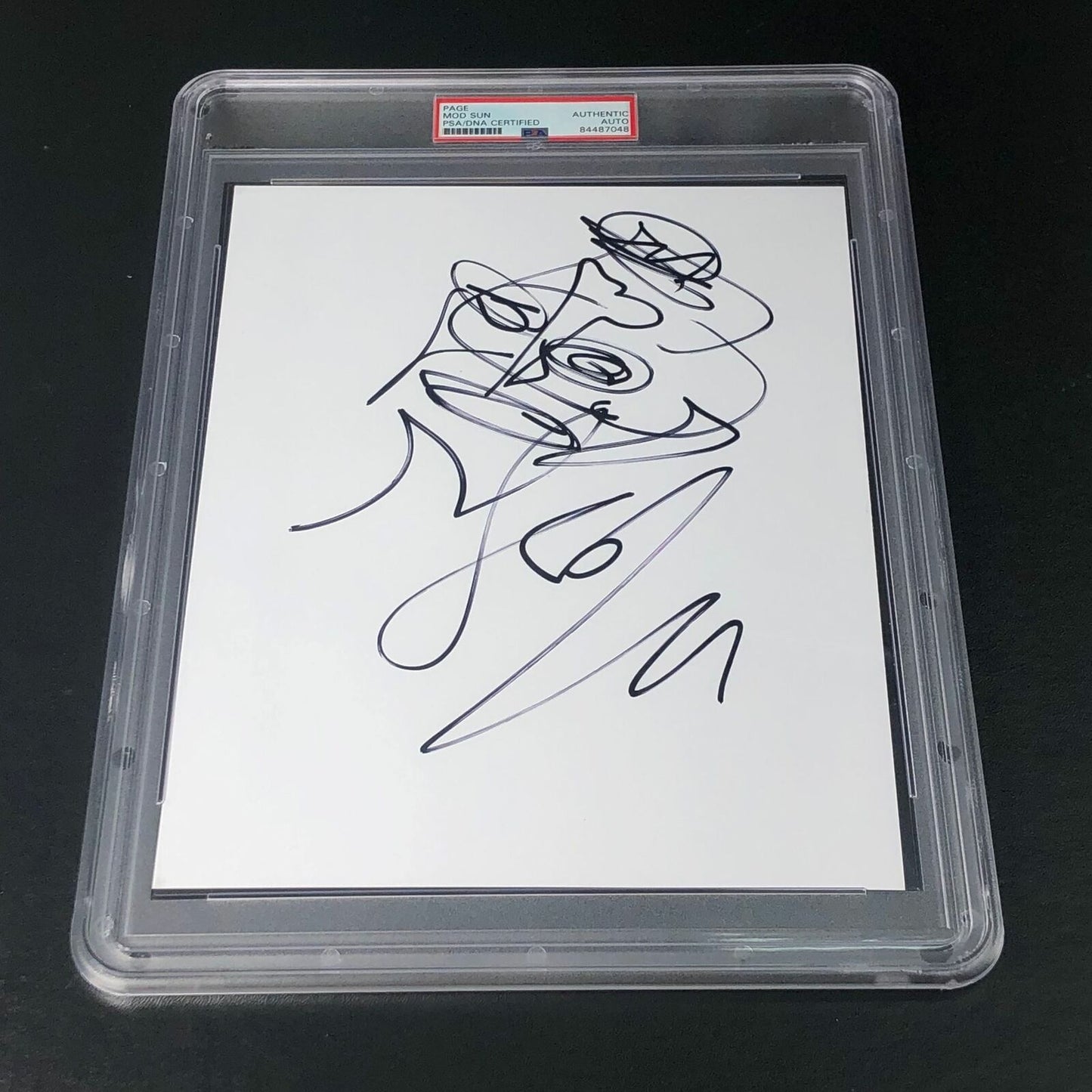 Mod Sun Signed Sketch PSA Encapsulated Autographed Rapper