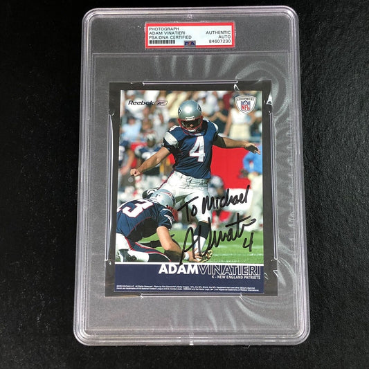 Adam Vinatieri Signed Photo PSA/DNA Slabbed Autographed New England Patriots