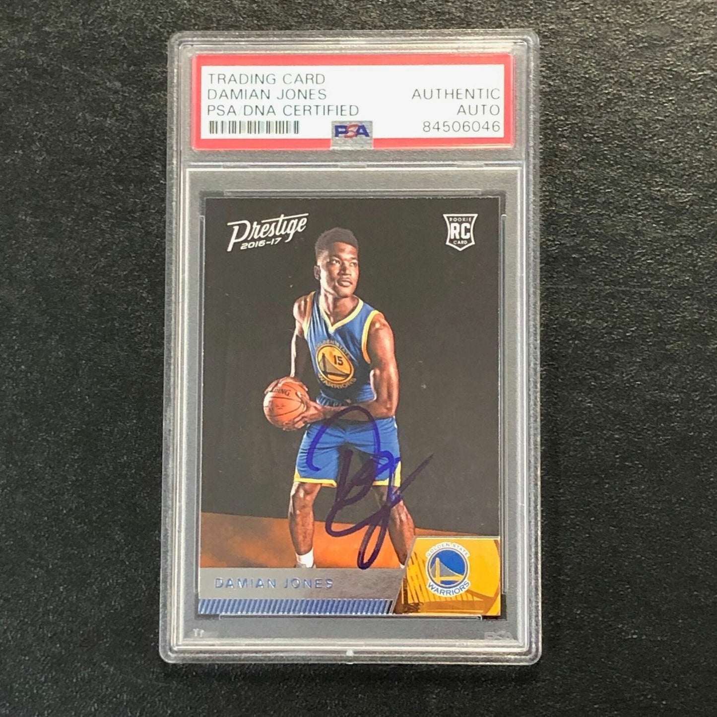 2016-17 Panini Prestige #177 Damian Jones Signed Card AUTO PSA/DNA Slabbed GSW R