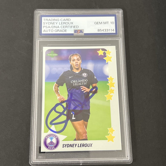 2021 NWSL Premier Edition Vol. 2 #S35 Sydney Leroux signed card PSA Auto 10
