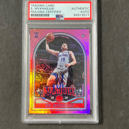 2018-19 Panini Chronicles #260 Svi Mykhailiuk Signed Card AUTO PSA Slabbed RC Pi