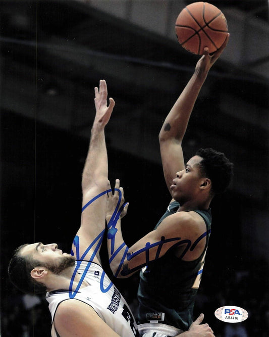 DEYONTA DAVIS signed 8x10 photo PSA/DNA Michigan State Autographed