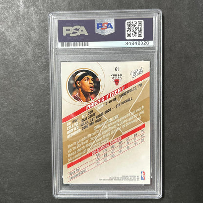 2002 Topps #61 Marcus Fizer Signed Card AUTO  PSA Slabbed Bulls