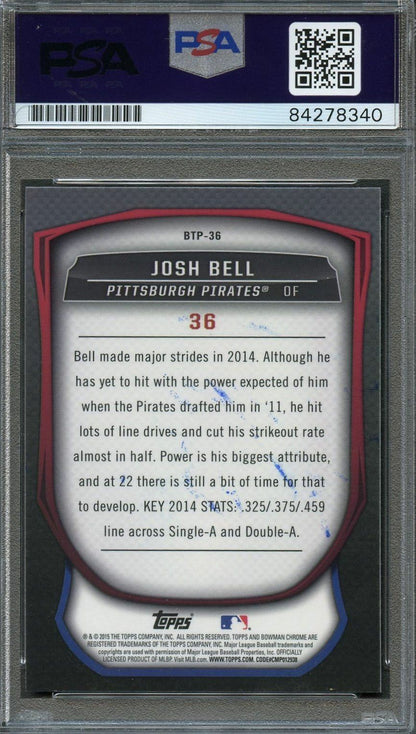 2015 Topps Top 100 #36 Josh Bell Signed Card PSA Slabbed Auto Pirates