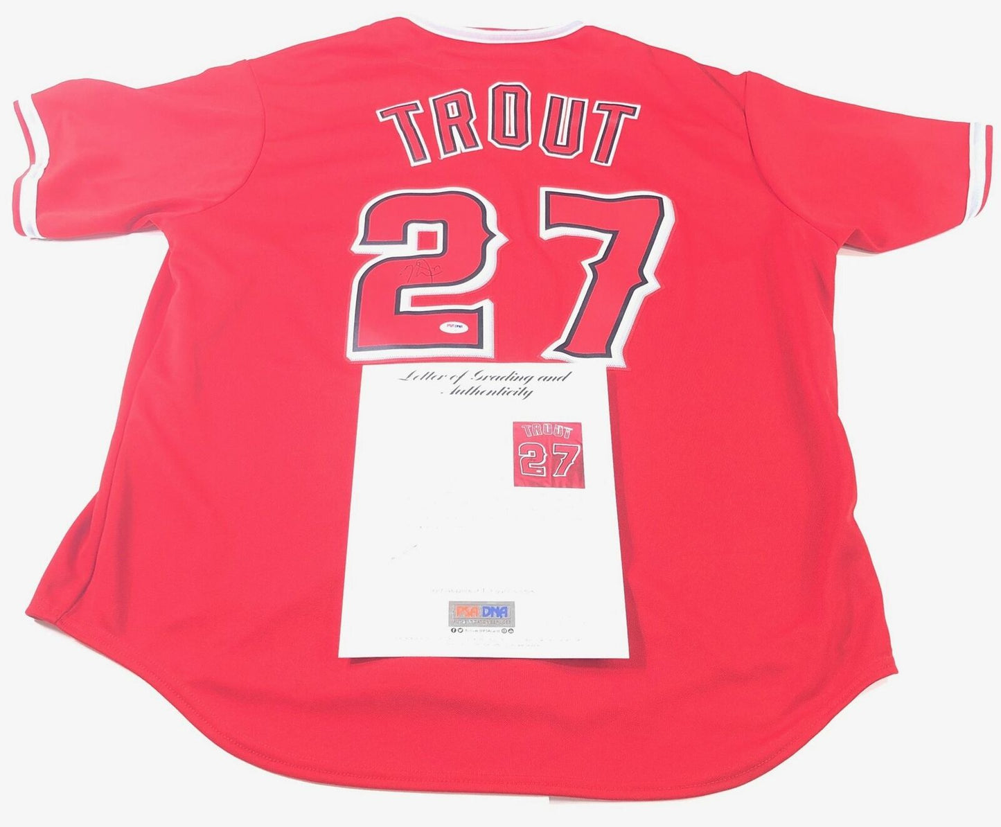 Mike Trout signed jersey PSA/DNA Auto 10 Los Angeles Angels LOA