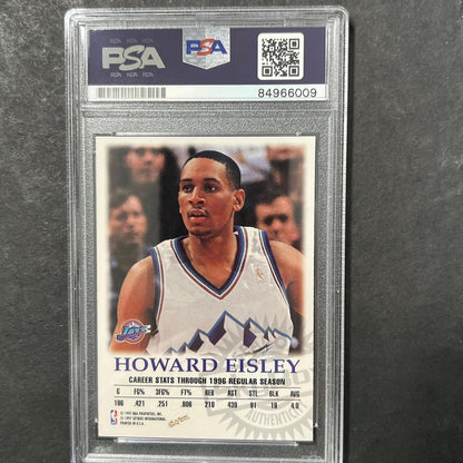 1997 Fleer Howard Eisley Signed Card PSA Slabbed Jazz