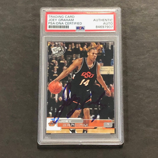 2004-05 PressPass #14 Joey Graham Signed Card PSA Slabbed