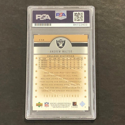 2005 Upper Deck #112 Andrew Walter AUTO card PSA Raiders Signed