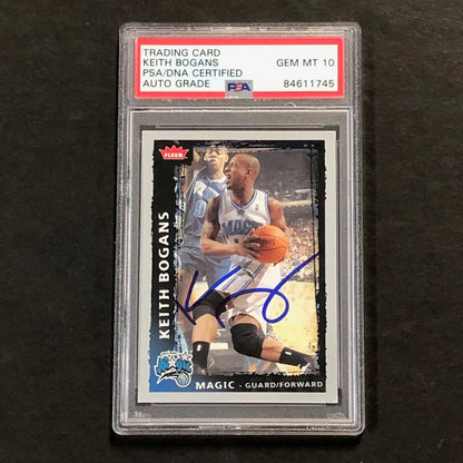 2008-09 Fleer Basketball #15 Keith Bogans Signed Card AUTO 10 PSA/DNA Slabbed Ma