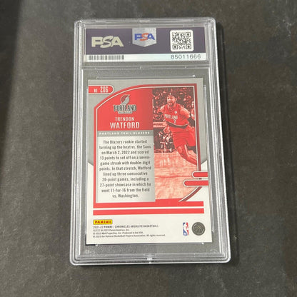 2021-22 Panini Chronicles #206 Trendon Wartford Signed Card PSA/DNA Slabbed Blaz
