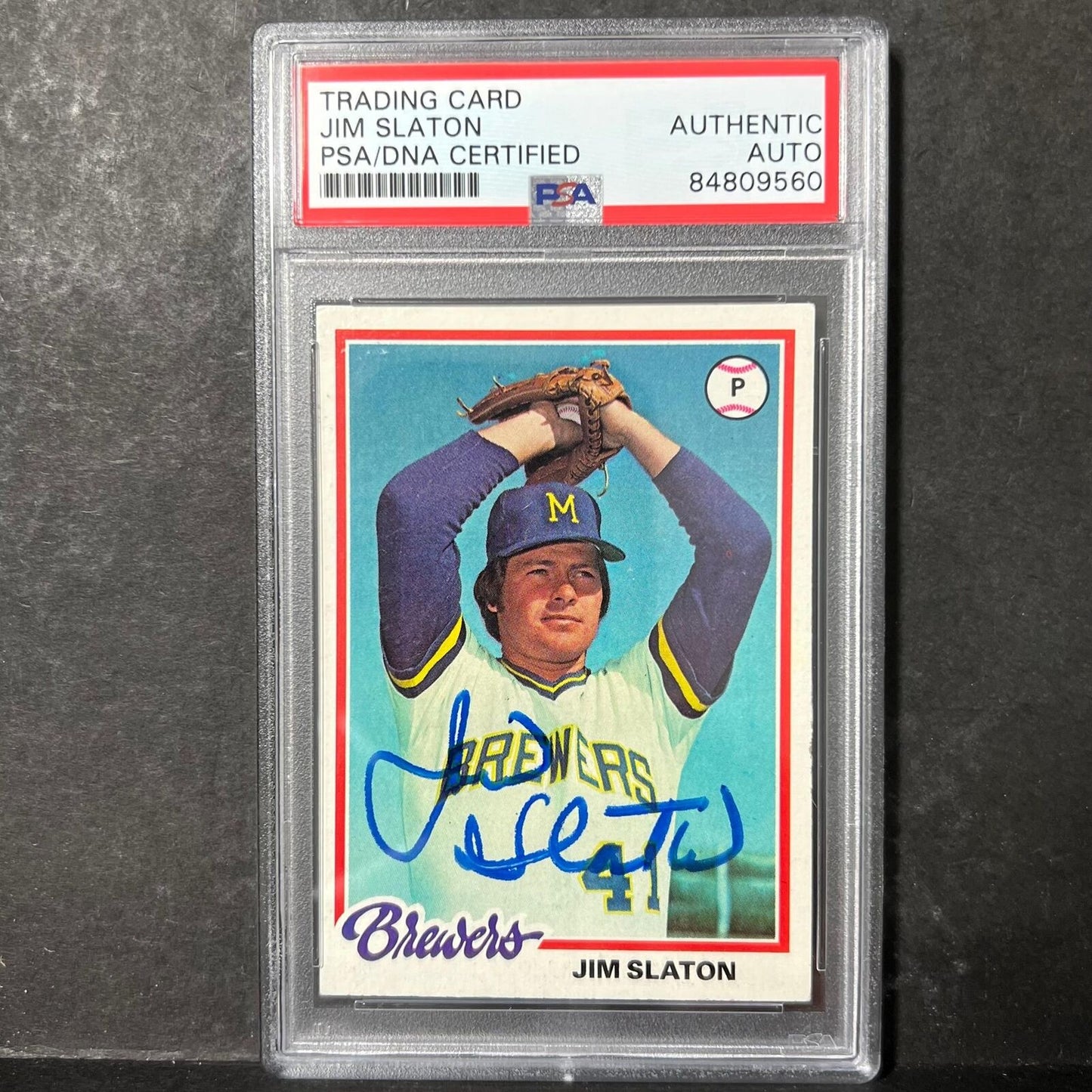 1978 Topps #474 Jim Slaton Signed Card PSA Slabbed Auto Tigers