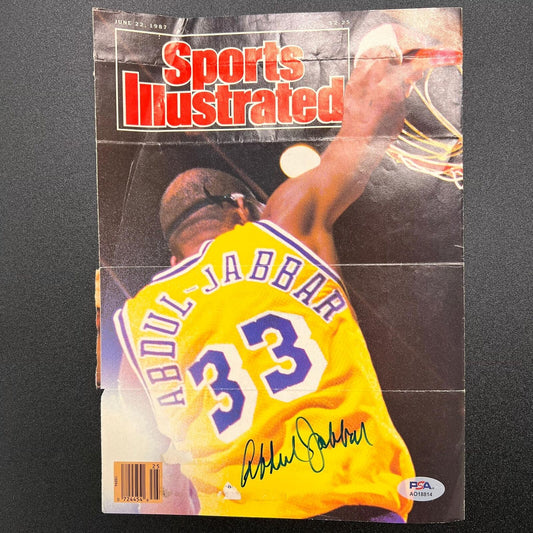 Kareem Abdul-Jabbar signed Sports Illustrated Magazine PSA/DNA Lakers Autographe