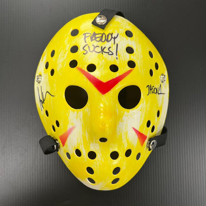 Ari Lehman Signed Mask "Freddy Sucks" Tristar Friday the 13th Autographed Jason