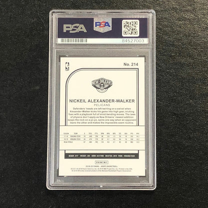2019-20 NBA Hoops Winter #214 Nickeil Alexander Walker Signed Card AUTO PSA Slab