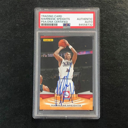 2009-10 Panini Basketball #37 Marreese Speights Signed Card AUTO PSA Slabbed 76e