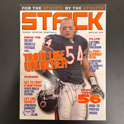 Brian Urlacher signed Stack Magazine PSA Chicago Bears Autographed