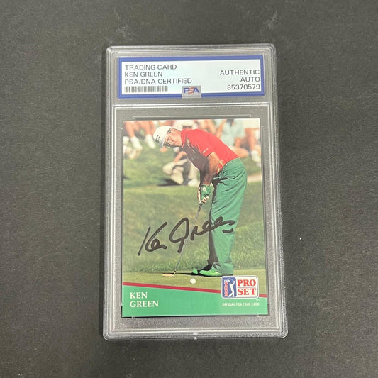 1991 Pro Set #91 Ken Green Signed Card PSA/DNA Slabbed AUTO