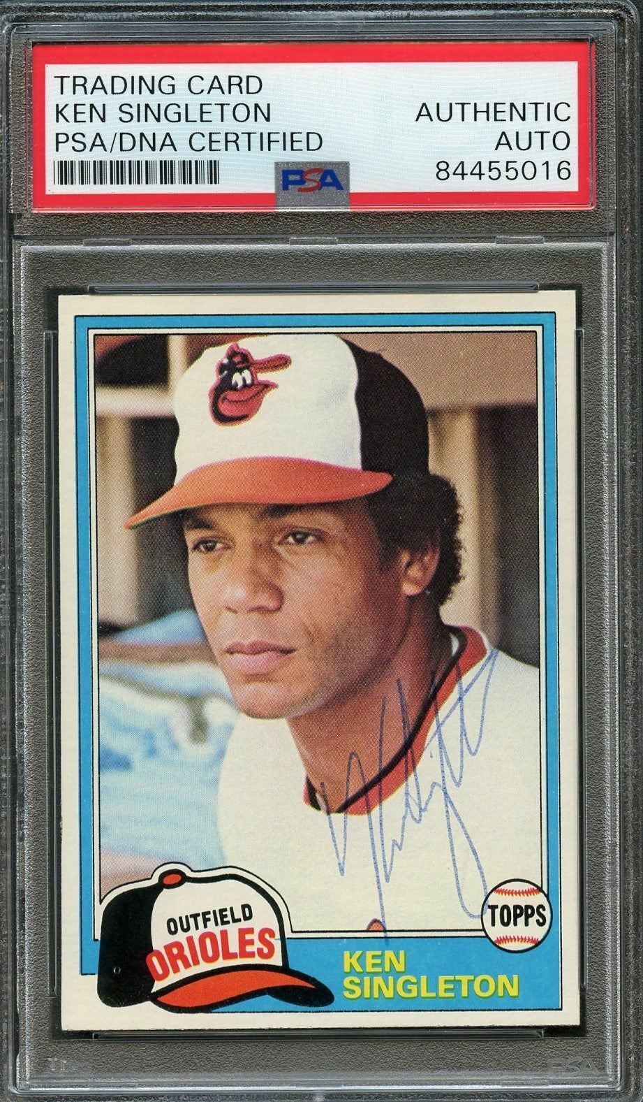 1981 Topps #570 Ken Singleton Signed Card PSA Slabbed Auto Orioles