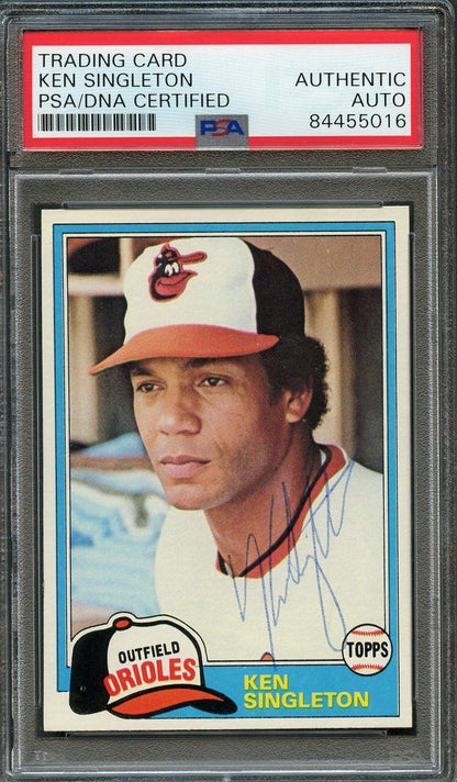 1981 Topps #570 Ken Singleton Signed Card PSA Slabbed Auto Orioles