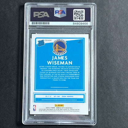 2020 Panini Hoops #152 Green Pulsar JAMES WISEMAN Signed Card PSA Slabbed RC War