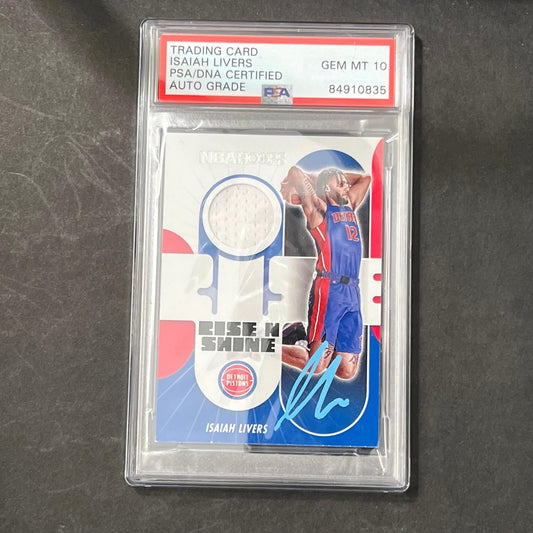2021-2022 Panini Hoops #RS-ILV Isaiah Livers Signed Card AUTO 10 PSA Slabbed RC