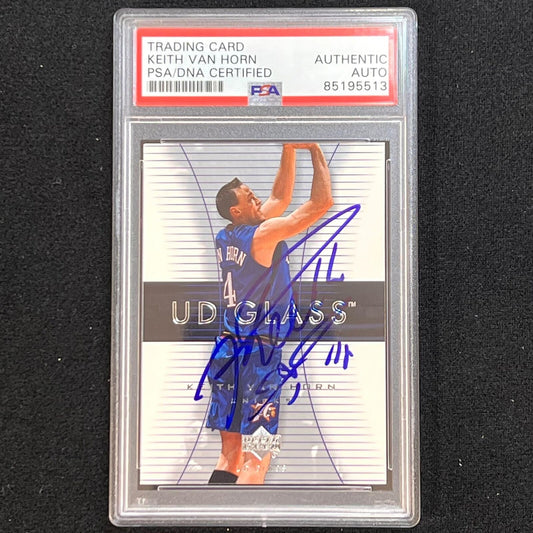 2003-04 Upper Deck Glass #40 Keith Van Horn Signed Card AUTO PSA/DNA Slabbed Kni