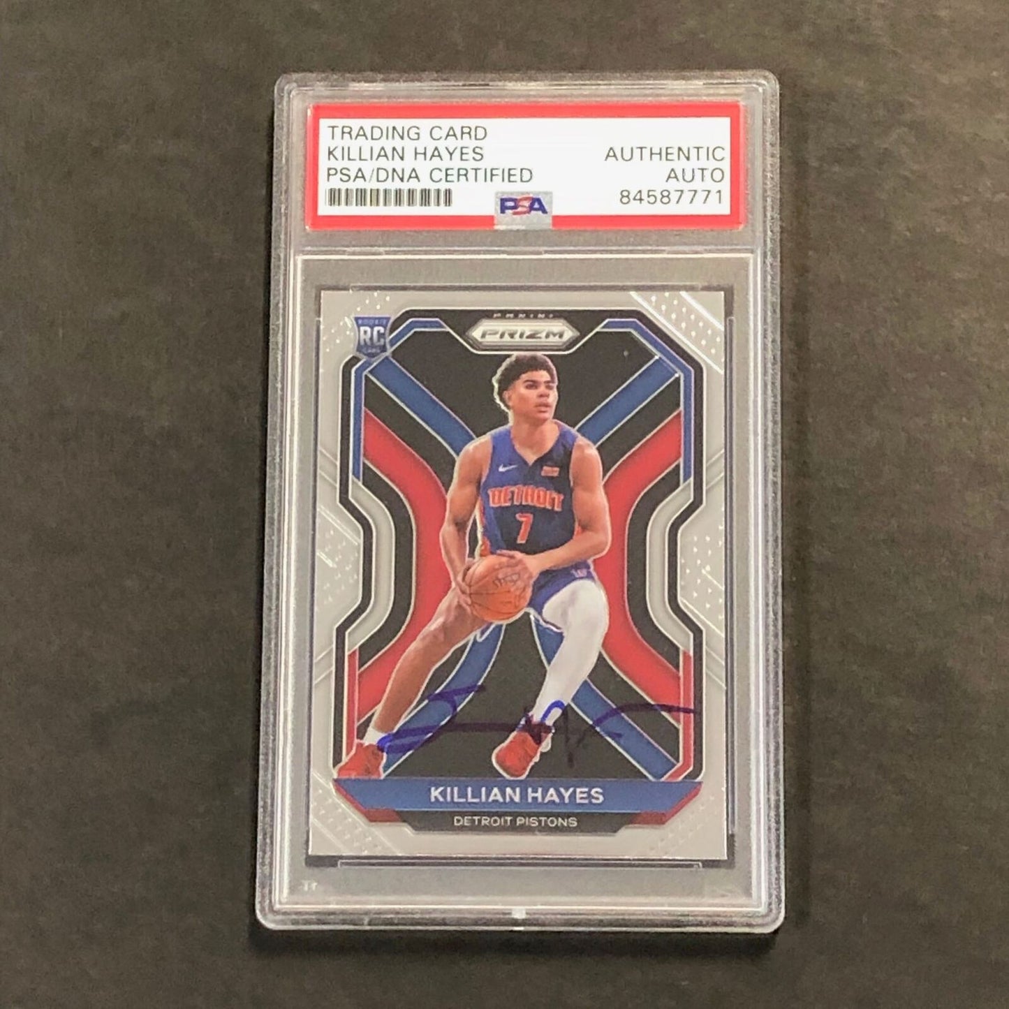 2020-21 Panini Prizm #270 Killian Hayes Signed Card AUTO PSA Slabbed RC Pistons