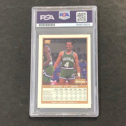 1990-91 Skybox #61 Adrian Dantley Signed Card AUTO 10 PSA Slabbed Mavericks