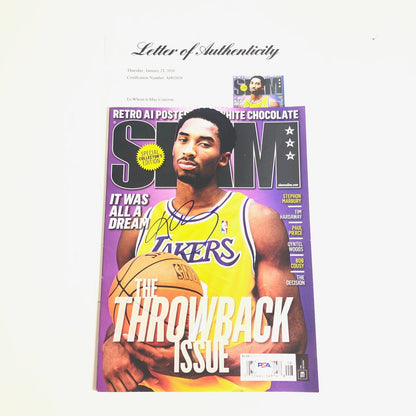 Kobe Bryant Signed Slam Magazine PSA/DNA Autographed Lakers