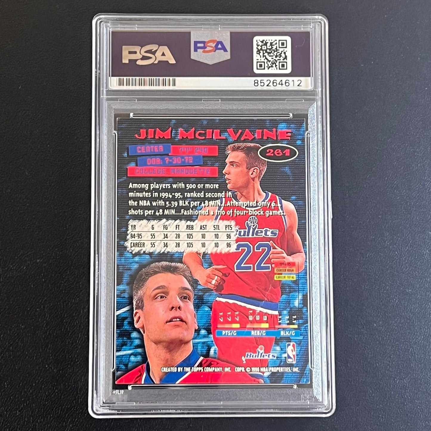 1996-97 Topps Stadium Club #261 Jim Mcilvaine Signed Card AUTO PSA Slabbed Bulle