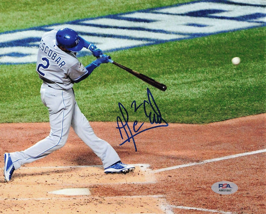 ALCIDES ESCOBAR signed 8x10 photo PSA/DNA Kansas City Royals Autographed